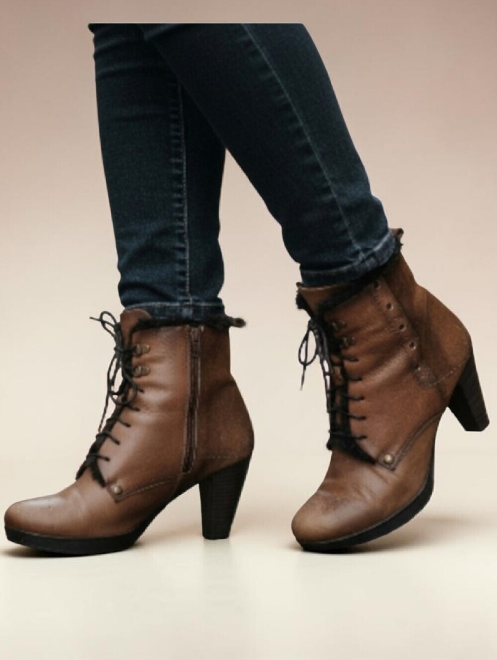 Hispanitas Leather women's ankle boots booties Made in Spain